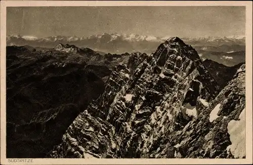 Ak Berchtesgaden in Oberbayern, Watzmann, Südspitze, Blick auf Venediger, Großglockner