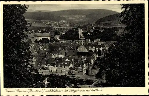 Ak Hann. Münden in Niedersachsen, Totalansicht, Tillyschanze