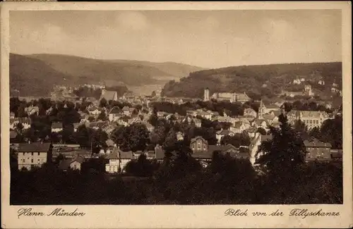 Ak Hann. Münden in Niedersachsen, Panorama, Tillyschanze