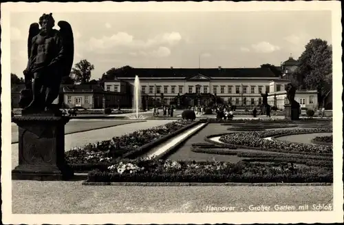Ak Hannover in Niedersachsen, Garten, Schloss