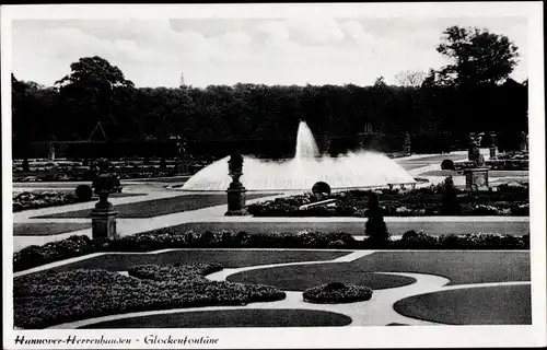 Ak Herrenhausen Hannover in Niedersachsen, Glockenfontäne