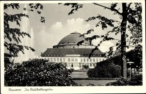 Ak Hannover in Niedersachsen, Stadthallengarten