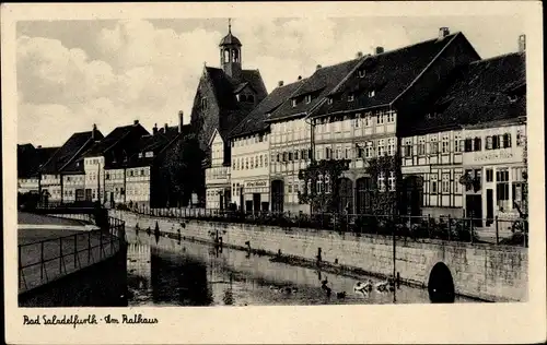 Ak Bad Salzdetfurth in Niedersachsen, Rathaus, Gasthaus Deutsches Haus, Alfred Römhild