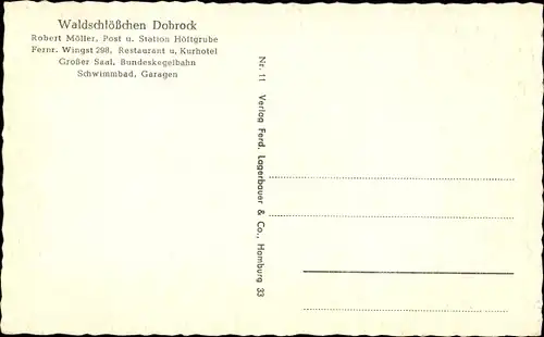 Ak Wingst im Kreis Cuxhaven, Sieben Quellen, Waldschlösschen, Robert Möller