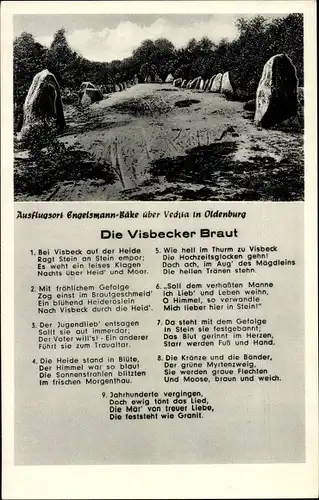 Ak Endel Visbek in Niedersachsen, Visbeker Braut, Gedicht