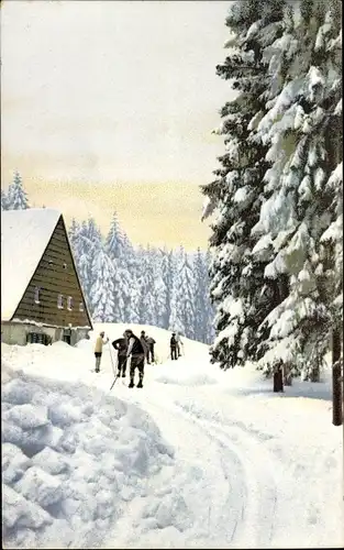 Ak Zinnwald Georgenfeld Altenberg im Erzgebirge, Winter