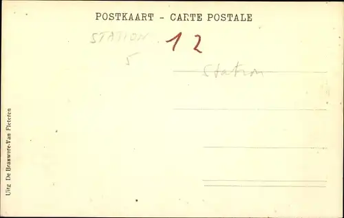 Ak Hemixem Hemiksem Flandern Antwerpen, Bahnhofsplatz, Bahnhof