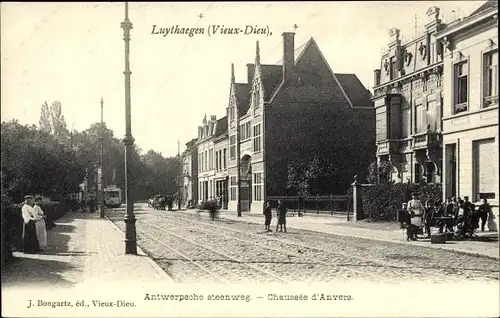 Ak Luithagen Mortsel Flandern Antwerpen, Chaussee d’Anvers