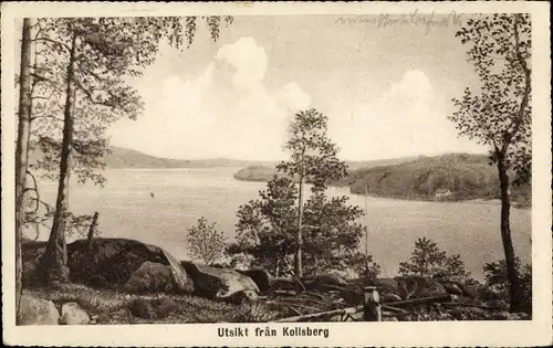Ak Kollsberg Schweden, Aussicht, Landschaft