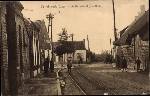 Ak Verrebroeck Waas Waes Ostflandern Belgien, De Kerkstraat