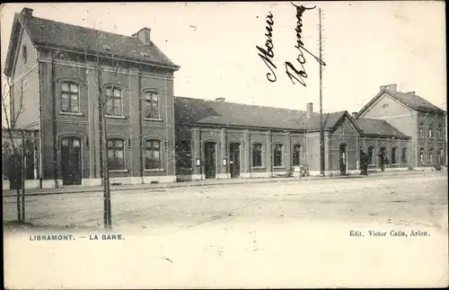 Ak Libramont Wallonien Luxemburg, Bahnhof