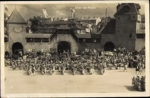 Foto Ak Vevey Kanton Waadt, Winzerfest 1927, Char de Palès