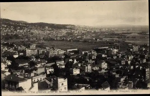 Ak Algier Algier Algerien, Gesamtansicht, aufgenommen von Mustapha