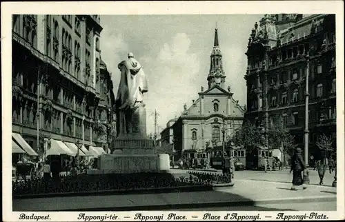 Ak Budapest Ungarn, Apponyi-Platz