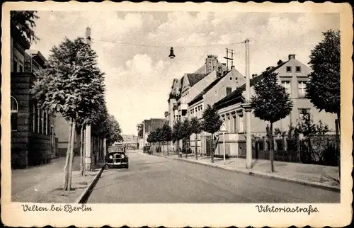 Ak Velten in der Mark, Viktoriastraße, Auto