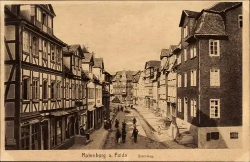 Ak Rotenburg an der Fulda, Steinweg