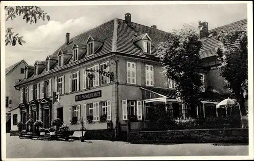 Ak Oberkirch im Renchtal Baden, Hotel und Pension Schwarzer Adler