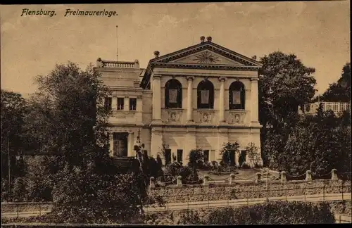 Ak Flensburg, Freimaurerloge