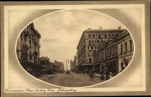 Präge Passepartout Ak Johannesburg Südafrika, Commissioner Street