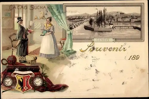 Litho Genève Genf Stadt, Reklame, Cacao Suchard