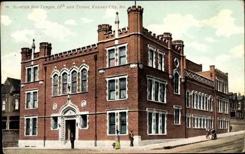 Ak Kansas City Kansas USA, Scottish Rite Temple, Troost