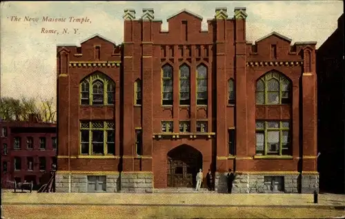 Ak Rom New York USA, Der neue Freimaurertempel