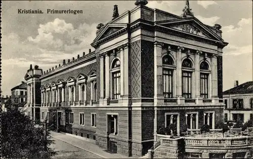 Ak Kristiania Christiania Oslo Norwegen, Frimurerlogen