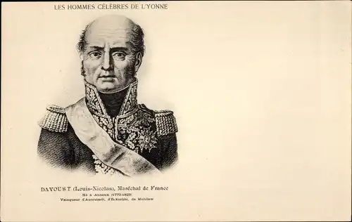 Künstler Ak Maréchal de France Louis Nicolas Davoust, Vainqueur d'Auerstaedt