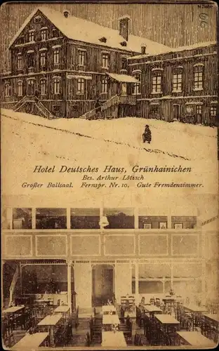 Ak Grünhainichen Sachsen, Hotel Deutsches Haus