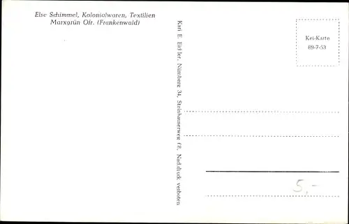 Ak Marxgrün Naila in Oberfranken, Gesamtansicht