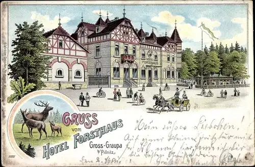 Litho Graupa Pirna in Sachsen, Hotel Forsthaus