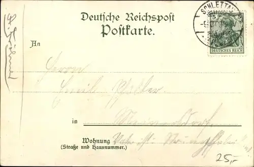 Litho Schlettau im Erzgebirge, Schützenhaus, Gaststube, Saal