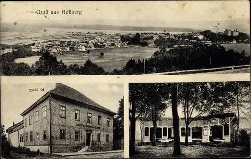 Ak Heßberg Veilsdorf im Landkreis Hildburghausen, Gasthof, Panorama