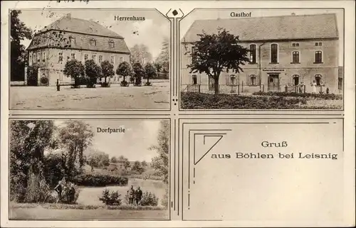Ak Böhlen Grimma in Sachsen, Herrenhaus, Gasthof