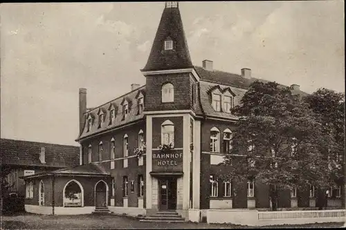 Ak Rothenkirchen Pressig Oberfranken, Bahnhof Hotel