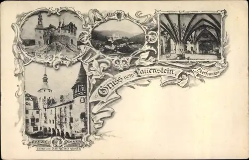 Ak Lauenstein Ludwigsstadt in Oberfranken, Burg, Innenansicht