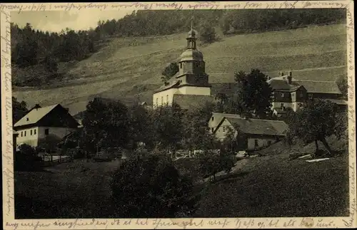 Ak Lauenstein Ludwigsstadt in Oberfranken, Kirche St. Nikolaus