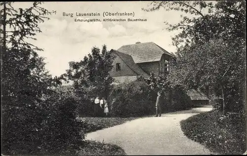 Ak Lauenstein Ludwigsstadt in Oberfranken, Erholungsstätte, Altfränkisches Bauernhaus