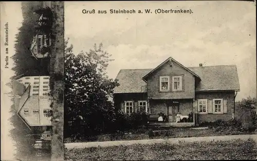 Ak Steinbach am Wald in Oberfranken, Partie am Rennsteich