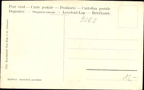 Passepartout Ak Frankenberg an der Zschopau Sachsen, Postamt, Jugendstil