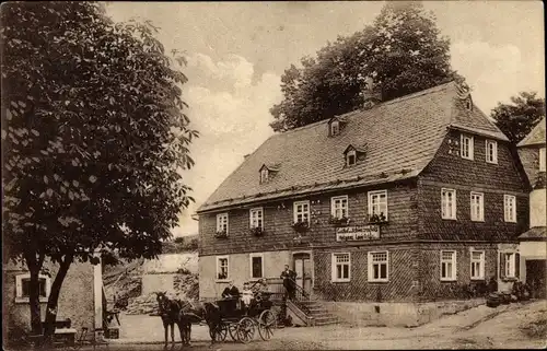 Ak Presseck in Oberfranken, Gasthaus zum schwarzen Ross, Metzgerei