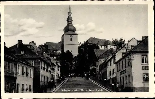 Ak Schauenstein im Frankenwald, Marktplatz, Kirche