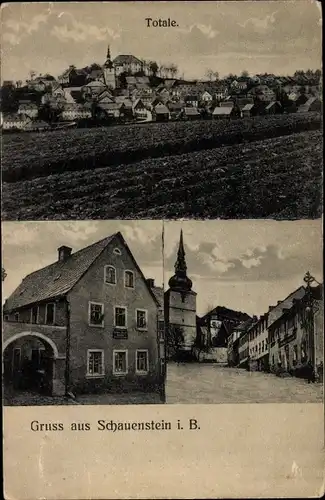 Ak Schauenstein im Frankenwald, Totalansicht, Kirche