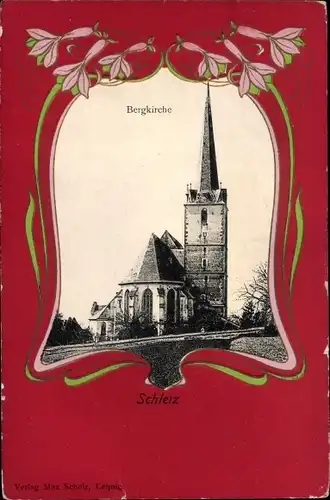 Passepartout Ak Schleiz im Vogtland Thüringen, Bergkirche