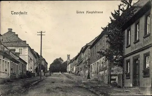 Ak Teuschnitz im Frankenwald, Untere Hauptstraße, Geschäft