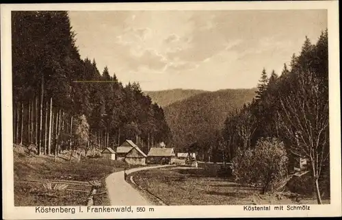 Ak Köstenberg Presseck in Oberfranken, Köstental mit Schmölz