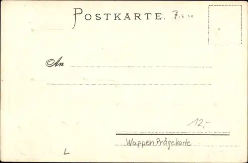 Präge Wappen Passepartout Litho Konstanz am Bodensee, Hafen