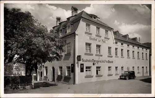 Ak Geroldsgrün im Frankenwald Oberfranken, Gasthof und Metzgerei zur Post