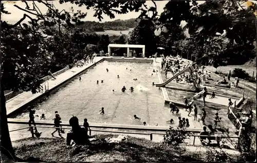 Ak Gößweinstein in Oberfranken, Schwimmbad