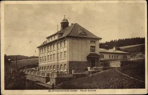 Ak Blankenstein an der Saale Rosenthal am Rennsteig, Neue Schule